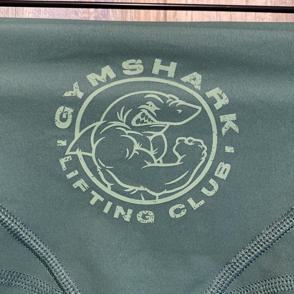 GYMSHARK LEGACY RUCHED TIGHT SHORTS in Hoya Green | Size Small - Picture 7 of 8